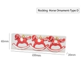 Set di 3 cavallucci a dondolo natalizi rossi lucidi con dimensioni 220mm x 65mm - Set di 3 / Rosso