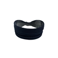 Elastic wide solid dark blue headband with textured fabric for yoga and sports - Solid Navy Blue