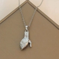 Elegant silver hand-shaped pendant necklace displayed on a gift box for women - XL1938 Hand Combo Necklace Silver