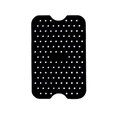 Alfombrilla de silicona negra perforada con muescas para freidora de aire de doble cesta - Negro
