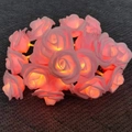 Ghirlanda luminosa a LED con rose rosa e luce calda per decorazioni di interni romantici - 1.5M 10LED-Batteria-Luce Fissa / Rosa Acceso