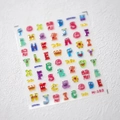 Pegatinas de uñas 3D de alfabeto de monstruo con letras de colores y frases divertidas - Juego de Alfabeto de Monstruos M-193 (m193)