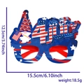 USA 4th of July party glasses with Gnome and flag theme, size 15.5cm by 12.5cm - Independence Day Flag Gnome Style