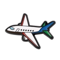 3D Flugzeug Anstecknadel in Weiß mit bunten Flügeln für Rucksäcke und Kleidung Deko - Bunte Flugzeug Brosche