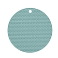 Light blue round silicone honeycomb coaster with heat resistance and hanging hole - Nordic Green