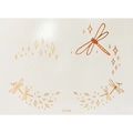 Tatuaje facial dorado de libélula y estrellas, modelo ET306, acabado metálico de lujo - ET306 / Dorado