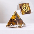 Natürlicher Kristall Harz Orgon Pyramide Stein Heilung Energie Turm Dekoration Ornament SKU - Tigerauge