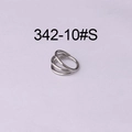 Zilveren 16G 316 roestvrijstalen drielaagse scharnierring voor oor- en neuspiercing - 10mm / Staalkleur