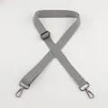 Adjustable dark gray woven nylon shoulder strap with dark gunmetal swivel snap hooks - Dark Gray