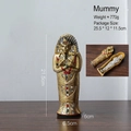 Golden Egyptian pharaoh mummy and sarcophagus resin statue for home decoration - Mummy Sarcophagus 2-Piece Set