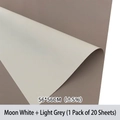 Dual-color waterproof flower wrapping paper in Moon White and Light Grey 20 sheets - Moon White + Light Grey