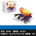 Mechanical purple insect building block toy 26PCS with colorful retail packaging box - Butterfly