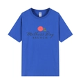 Blue Mother's Day Brunch t-shirt with rose print on white background flat lay - XS / Tops / Sapphire Blue