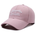 Pink cotton baseball cap with white 3D Chicmaster embroidery and adjustable strap back - Adjustable / Pink