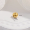 Λήψη macro χρυσής χάντρας S925 με διαστάσεις 5,8mm x 4,8mm και οπή 1mm για κοσμήματα - Κυλινδρική Χάντρα με Στικτή Υφή (A款)