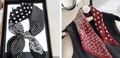 Foulard quadrato in seta stile francese con stampa paisley e pois in rosso e nero - Pois Paisley Rosso