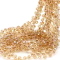 Sparkling champagne gold faceted crystal beads for DIY jewelry and crafts design - 8mm (85-90 Beads) Random With or Without Spacer Beads / Amber
