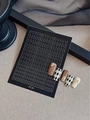 Self-adhesive nail art stickers YT31 featuring gold geometric patterns and black base - Plaid Style (YT31)