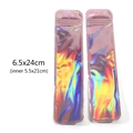 Rainbow holographic resealable bag 6.5x24cm for jewelry necklace packaging - 6.5*24cm