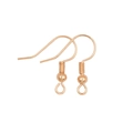 Ganchos para pendientes DIY de oro rosa con muelle y bola para creación de joyería - Con Cuenta / Oro Rosa con Cuenta