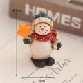Resin snowman figurine with red scarf and star, 6.5cm tall Christmas ornament - Snowman with Star