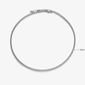 Cadena cubana de 3mm en acero inoxidable plateado para hombre dispuesta en círculo - 3mm-60cm / Color Acero