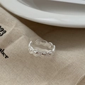 Hollow Heart Beaded Style (JZ0127) / Adjustable Open / Silver