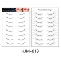 Waterproof lower lash tattoo stickers in black with application guide, item HJM-013 - HJM-013