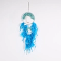 Handmade bohemian blue tree of life dreamcatcher with natural feathers and turquoise - 9442 Tree of Life