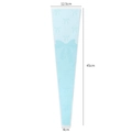 Light blue mermaid single flower bag with ribbon patterns, dimensions 45x12.5x4cm - Gift Style Single-Stem Bag (Blue)