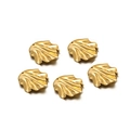 Set di 5 ciondoli a conchiglia dorati in acciaio inossidabile per gioielli fai-da-te - Foglia a Ventaglio / Oro