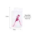Rose red metal eyelash curler with glitter handles in clear PVC box packaging - Swimming Rose Red / PVC Box