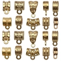 Verschiedene Stile vergoldeter Anhängerschlaufen und Verbinder für die Schmuckherstellung - Mix 20 Stk KC Gold Kautschuk