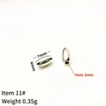 7mm silver oval Tibetan spacer beads for jewelry making with 2mm large hole size - 11# (7mm x 4mm, Hole 2mm)