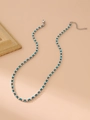 Necklace 3mm Sky Blue & White 1:1