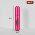 Atomizzatore profumo 5ml rosso rosa portatile con guscio in metallo e finestra trasparente - Rosso Rosa Opaco