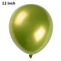 Glossy 12 inch metallic green latex balloon for festive party and wedding decoration - Metallic Fruit Green