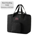 Large black Oxford travel bag with 48x38x20cm dimensions and red Travel print - Large / Black
