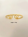 Adjustable gold-plated bangle with double spiral ends and a minimalist polished finish - Smooth Golden Cudgel Bracelet