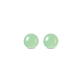 Orecchini a perno tondi in avventurina verde lucida con perni in argento S925 - 10mm / Verde Menta