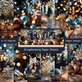 6x6 Christmas scrapbooking paper collection with 24 sheets of festive pattern cardstock - 21036a 24 Sheets