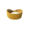 Extra wide solid mustard yellow elastic yoga sports headband for women - Solid Yellow