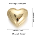 Detailed size and weight specifications for gold heart-shaped copper jewelry pendants - Ysn025-12 / 18K Gold