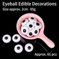 Edible big eye decorative candy for cupcakes with polished black and white finish - Large Eye Decorative Candy (85g)