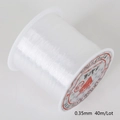 0.35mm transparent crystal string roll for DIY jewelry making and beading projects - 0.35mm Approx 40m/Roll