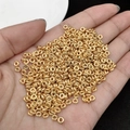 Piccoli distanziatori dorati a forma di ruota per bracciali gioielli fai-da-te - 04 (3,6 mm Perla Distanziatrice ad Anello)