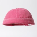 Cappello miki classico rosso rosa in cotone lavato con design streetwear retrò - Taglia unica / rosa acceso