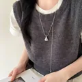 Collana con ciondolo a sacchetto di soldi in argento e simbolo del dollaro per donna - Collana regolabile con ciondolo a forma di sacchetto di soldi argento - circonferenza circa 76 cm