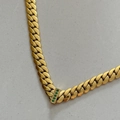 18K gold plated curb chain necklace with four rectangular emerald green stones - Green Zirconia