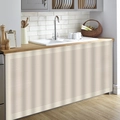 Rideau de placard beige anti-poussière avec motif géométrique et attache velcro - L60*H90cm (Style Velcro en velours) / MGL243 (Grille géométrique beige)